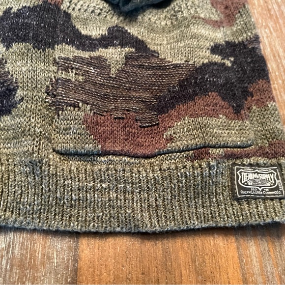 MENS RALPH LAUREN DENIM & SUPPLY CAMOUFLAGE CARDIGAN SWEATER, SMALL - Picture 5 of 7